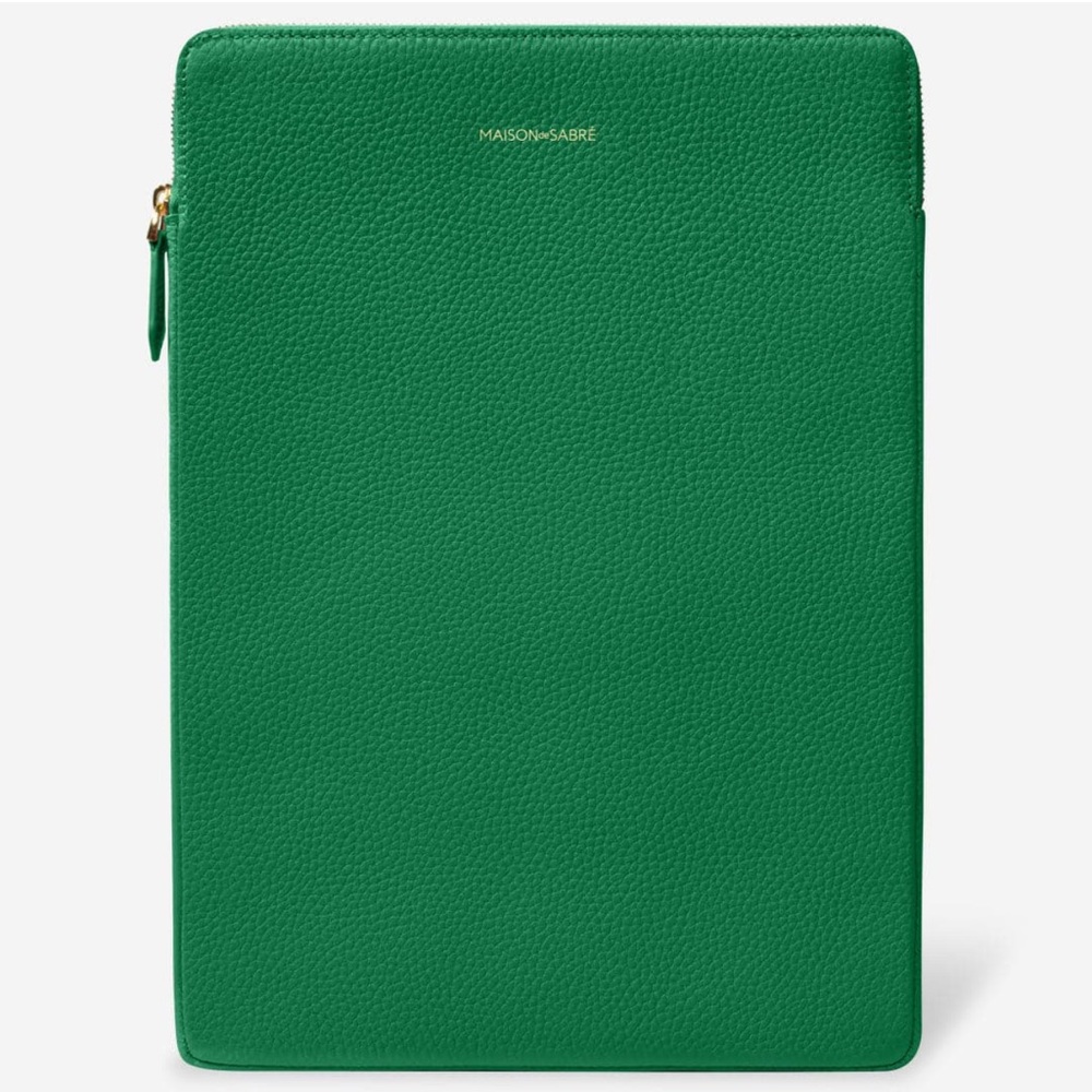 Green Leather 13” Laptop Case
